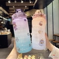 thumbnail image 3 of Gradient Sport Bottle 2L Large Capacity Free Motivational With Time Marker Fitness Jugs Gradient Color Plastic Water Bottle Frosted Cup, 3 of 11