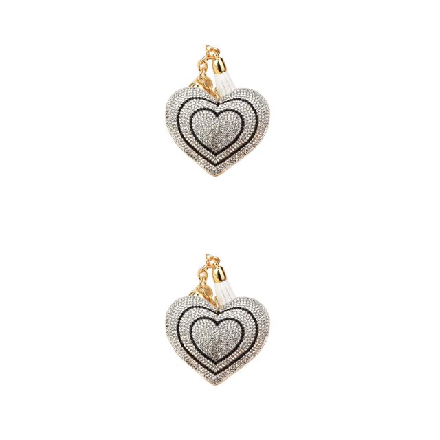 Llavero de accesorios para mujer Sonducket colgante decorativo de corazón negro