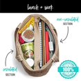 thumbnail image 3 of Fit + Fresh Quilted Metro Lunch and Laptop Tote, 2 -in-1 Lunch Bag, Sand, 3 of 3