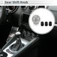 thumbnail image 2 of Unique Bargains Round Ball Shift Knob Gear Shifter Knob Carbon Fiber Stick Shifter Lever Knob for Automatic and Manual Vehicle with 3 Adapter Silver Tone 1 Set, 2 of 7