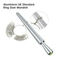 thumbnail image 3 of Discs Aluminium Ring Sizer Mandrel Metal Ring Sizer Finger Sizing Stick Mandrel Tool With Ring Sizer Gauge Set Measuring Tape For Ring Size Measurement, 3 of 7