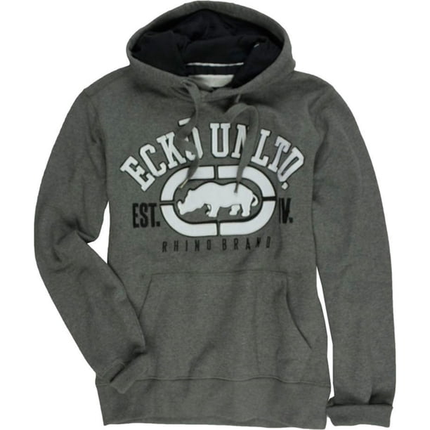 Ecko Unltd. Sudadera con capucha Rhino Arch Popover para hombre, gris, pequeña