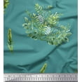 thumbnail image 1 of Soimoi Blue Velvet Fabric Wheat & Clover Leaves Decor Fabric Printed Yard 58 Inch Wide, 1 of 3