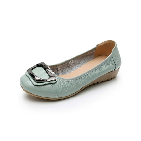 

Gomelly Women Flats Shoes Comfortable Leather Slip on Loafers Casual Dress Shoes