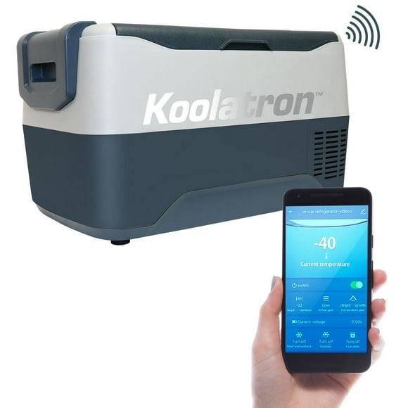 Koolatron SmartKool Portable Cooler Freezer, 32 Quart (30L), Bluetooth Enabled, 12V DC/110V AC for Travel, Camping, Car, RV, Tailgate, BBQ, Hotel