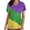 BF-Purple, variant on BiZtdJrK Mardi Gras Scrubs for Women Medical V Neck Short Sleeve Working Shirts 2025 Summer Fashion Graphic Scrub Tops with Pockets Purple S Todays Sales