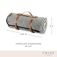 thumbnail image 3 of Twine Picnic Blanket - Waterproof Outdoor Blanket , Navy/White Striped 6pc, 3 of 6