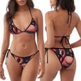 thumbnail image 3 of Balery Colorful Floral Flamingo Pijama Estampado Bikini de Dos Piezas para Mujer - Conjunto de Bikini Ajustable Sexy y Cómodo para Playa, 3 of 6
