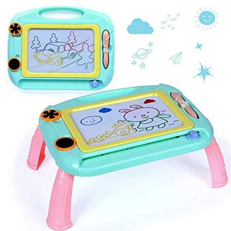 FLY2SKY Toys for 1 2 3 4 Year Old Boys, Magnetic Drawing Board Magna Erasable Doodle Board for Kids, A Colorful Etch Education Sketch Table Toddler Toy Birthday Gifts for 1 2 3 4 Year Old Boys (Green)