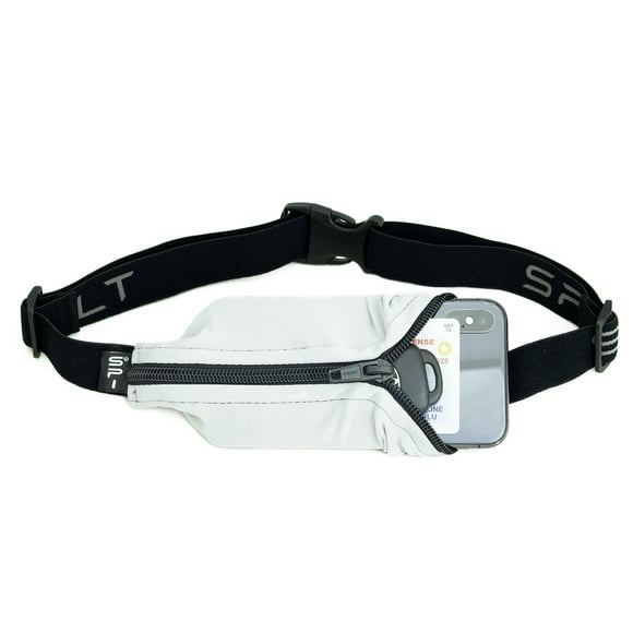 Cinturón de Bolsillo SPIbelt Negro Expandible y Ajustable para Correr para Mujer y Hombre