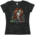 thumbnail image 3 of Inktastic Día De Los Muertos Woman in Sugar Skull Makeup Women's T-Shirt, 3 of 5