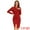 Red, variant on DARING DIVA Boat Neck Ruched Split Sheath Dress L Red