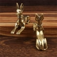 thumbnail image 6 of YIEMEEN Dog Figurines Brass Dog Statue Sitting Dog Decorative Objects Table Ornament, 6 of 10