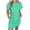 Green, variant on PuLe 【New】 Summer Short Sleeve Dress Womens Summer Dresses Dressy Casual Solid Color Short Sleeve Crewneck Dress Loose Fit Short Dresses with Pockets