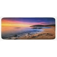 thumbnail image 1 of Beach Kitchen Mat, Famous Mediterranean Sun Rise on the Coast Pebbles Tourism Serene View Print, Plush Decorative Kitchen Mat with Non Slip Backing, 47" X 19", Multicolor, by Ambesonne, 1 of 1
