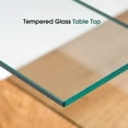 thumbnail image 6 of Ivinta Narrow Glass Console Table with Storage Modern Sofa Table Entryway Table Glass Writing Desk Small Computer Desk TV Table Buffet Table Modern Accent Table for Small Space Living Room Hallway, 6 of 9