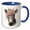 Blue/White, variant on 3drose, Floral Zebra Face Illustration, 11oz Mug