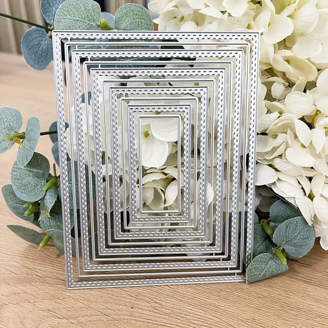 Troquelado de flores Lapoo de metal para álbumes de recortes, 14 x 10 cm
