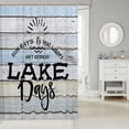 thumbnail image 2 of Lake Theme Vintage Wood Shower Curtain - 72"x72" Rustic Farmhouse Decor Lake Life Bath Curtain Waterproof Curtains Perfect for Kids & Adults Includes Hooks, 2 of 6