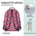 thumbnail image 5 of Black and Pink Leopard Print Backpack for School, Cute School Bag with Adjustable Shoulder Straps and Padded Back, 15.3"x11"x7.1", 5 of 5