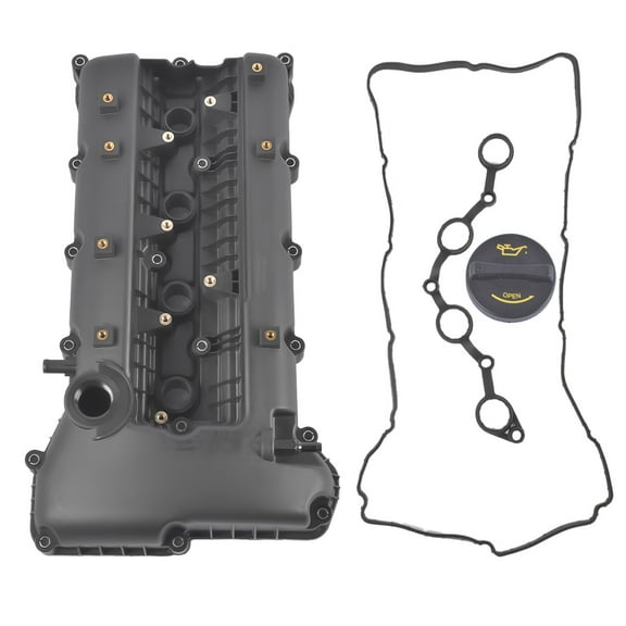 GELUOXI Engine Valve Cover with Gasket for Hyundai Genesis Coupe Coupe 2.0L L4 2010-2012 Black 1Pc