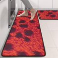 thumbnail image 2 of Kitchen Rugs Sets Of 2,Red Cheetah Leopard Pattern Anti Fatigue Kitchen Mat Rugs Non Slip Washable,Decorative Kitchen Floor Mats for Kitchen,Sink,Laundry,17"x47"+17"x47", 2 of 5