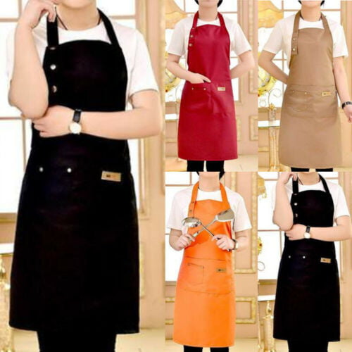 Cooking Kitchen Waitress Restaurant Bib Women Apron Dress With Pocket 