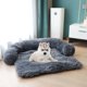 thumbnail image 3 of Cama para mascotas con autocalentamiento, manta de lujo transpirable, cama de felpa suave, cómoda funda para muebles, sofá para cachorros, cama para - XS gris SM SunniMix Mascotas para dormir, 3 of 8