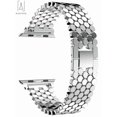 thumbnail image 2 of Gustave Stainless Steel Wristbands for Apple Watch Bands 38MM 40MM 42MM 44MM Replacement iWatch Series SE 8 7 6 5 4 3 2 1 Metal Bracelet Strap Bangle Sports Edition "Silver", 2 of 8