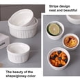 thumbnail image 4 of Porcelain Ramekins Souffle Dishes Set of 4 Oven Safe Ceramic Baking Bowls for Custard Pudding Creme Brulee Dessert Cups for Kitchen Baking White White, 4 of 8