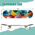 thumbnail image 2 of 31'' Complete Skateboard 7 Layer Canadian Maple Double Kick Deck Skateboards Mural Paint Madrid Spain Skate Board for Beginner Adult Gifts, 2 of 5