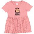 thumbnail image 3 of Inktastic Monkey I Love Hanging out with My Auntie Girls Baby Dress, 3 of 5
