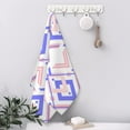 thumbnail image 6 of YFYANG Absorbent Towel, Soft Skin-Friendly Purple Geometric Stripes Washcloth Bath Towel, Suitable for All Skin, 27.5 x 16-inch, 6 of 7
