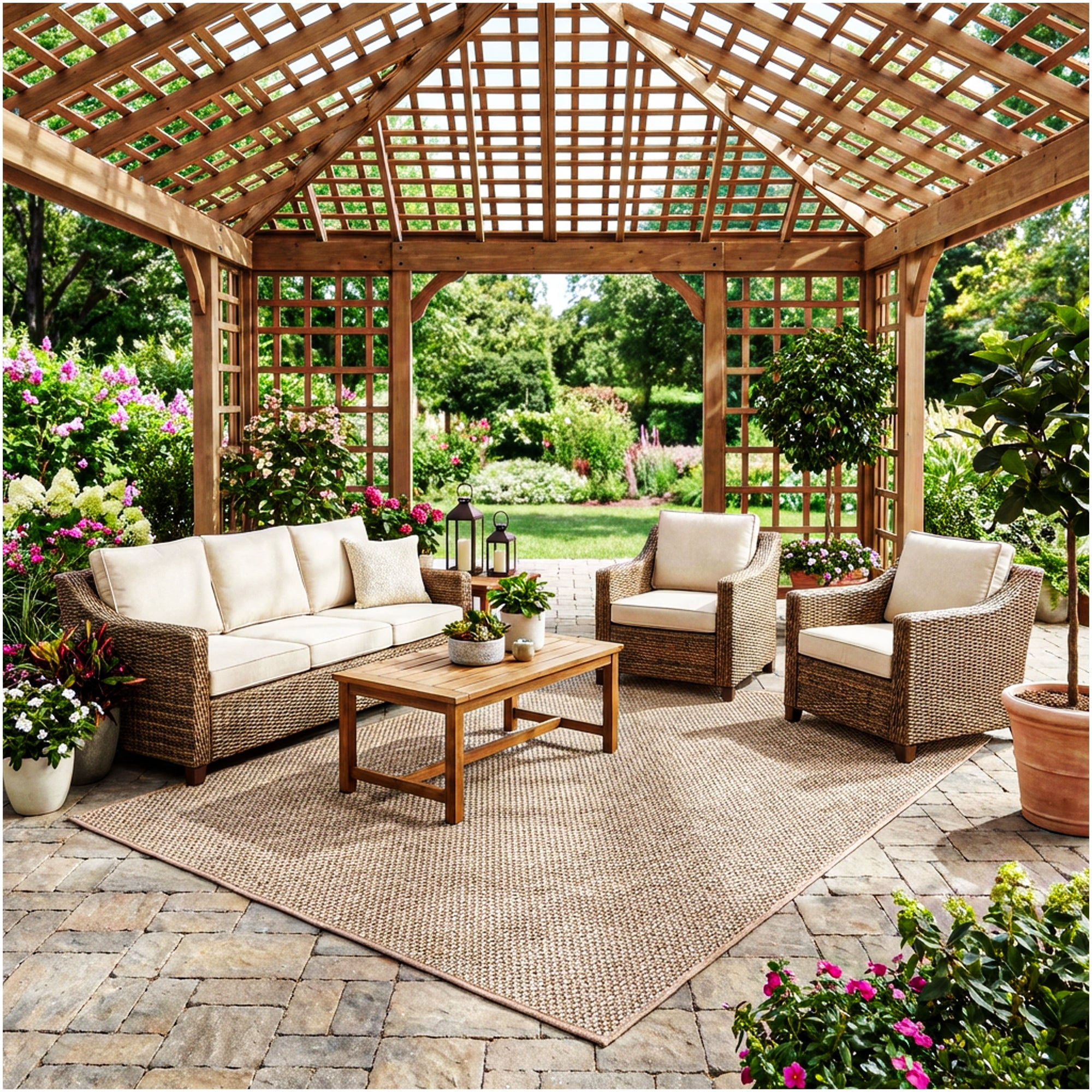 Koeckritz Rugs Nugget Special Acorn Roast Indoor/Outdoor Area Rug, 5' x 10'