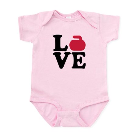 

CafePress - Curling Love Stone Infant Bodysuit - Baby Light Bodysuit Size Newborn - 24 Months
