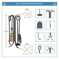 thumbnail image 4 of Minuteman International Shepherd's Hook 5 Piece Fireplace Set, Graphite, 4 of 6