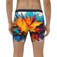 thumbnail image 4 of Picia Colorful Paint Print Pattern Men's Athletic Long Leg Briefs , Performance Stretch Underwear，Moisture-Wicking, 4 of 7