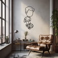 thumbnail image 4 of LaModaHome Exclusive Boy And Football Metal Wall Art – Durable & Artistic Metal Wall Art for Home and Office Decor, Perfect for Any Interior Design Aesthetic, 4 of 5