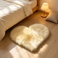 thumbnail image 5 of Byujiro Heart Shaped Fluffy Rug, Soft Plush Bedside Floor Mat for Bedroom Living Room, Non Slip Washable Carpet, 16 x 20 Inches, 5 of 7