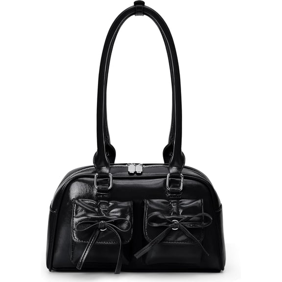 SPEKSEE Women's Retro Butterfly Handbag PU Leather Handle Underarm Purses Y2k Shoulder Bag