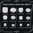 thumbnail image 2 of 1 Box 480Pcs 6 Sizes Clear Sew on Rhinestones Glass Sew on Crystals 3/4/5/6/7/8mm Square Gems Flatback Prong Claw Crystals with Iron Base, 2 of 7