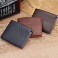 thumbnail image 4 of tredstone Gentlemen Fold Ultra-thin Frosted Short Wallet Purse Men Smooth Soft PU Leather Multifunctional Coin Card Holder, 4 of 7