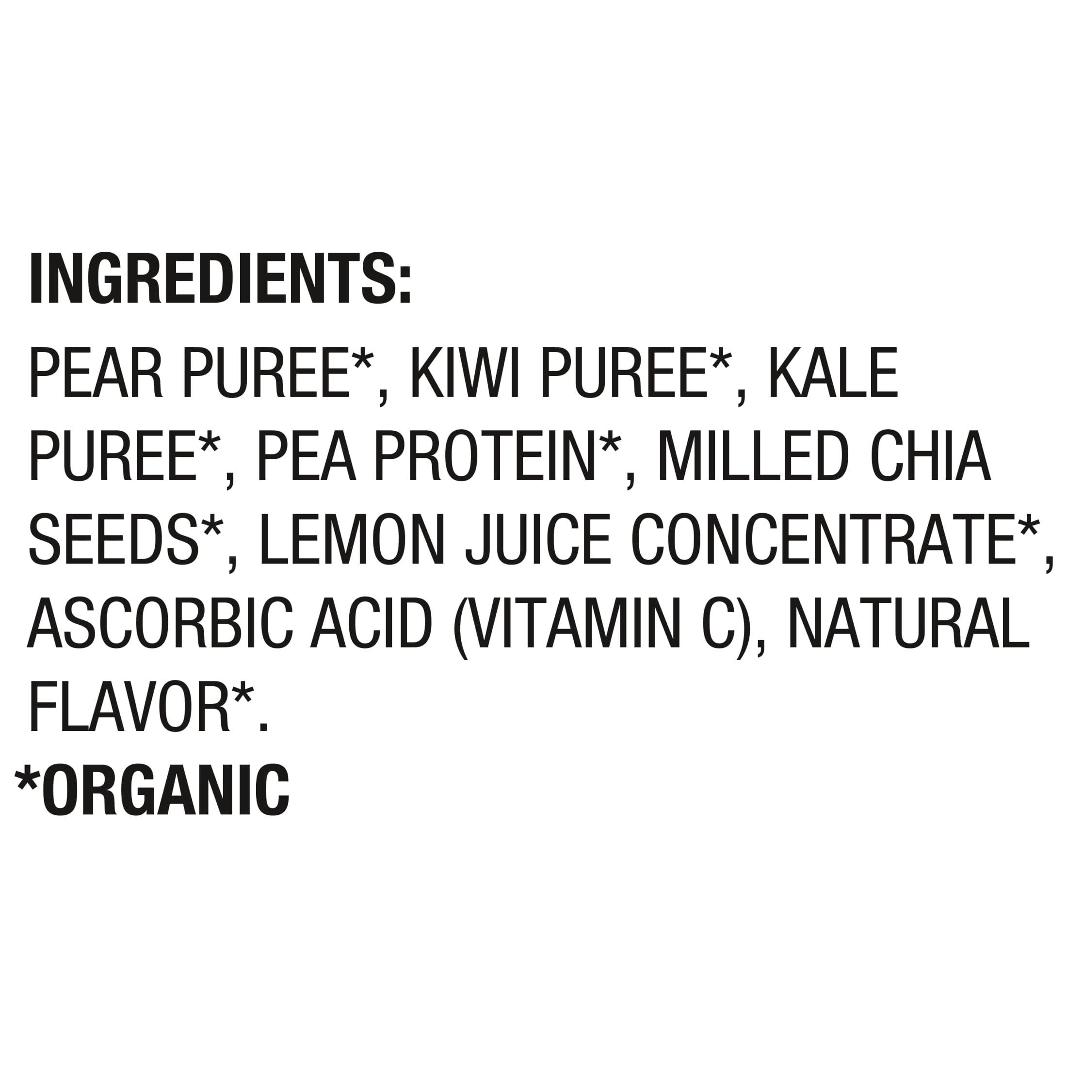 Happy Tot Organics Fiber & Protein Stage 4, Pears Kiwi & Kale Organic Tot Food, 4 oz. Pouch