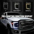 thumbnail image 2 of Spec-D Tuning Black Smoke Projector Headlights w/ Switchback Sequential LED Bar and Startup Animation Compatible with 2011-2016 Ford F250, F350, F450, F550 Super Duty, Left + Right Pair Headlamps, 2 of 6