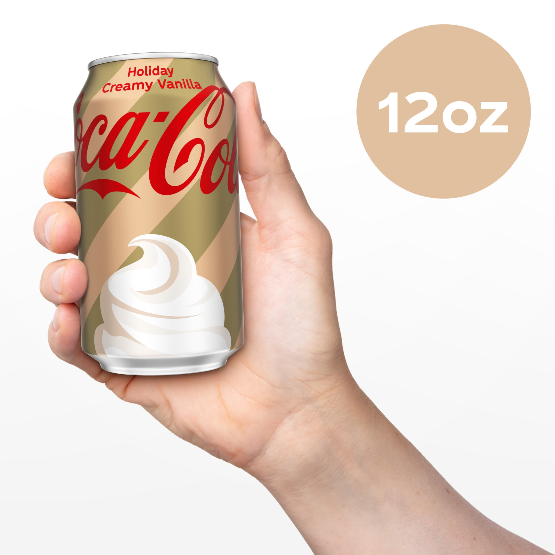 Coca-Cola Holiday Creamy Vanilla Soda Pop Fridge Pack Cans, 12 fl oz, 12 Pack