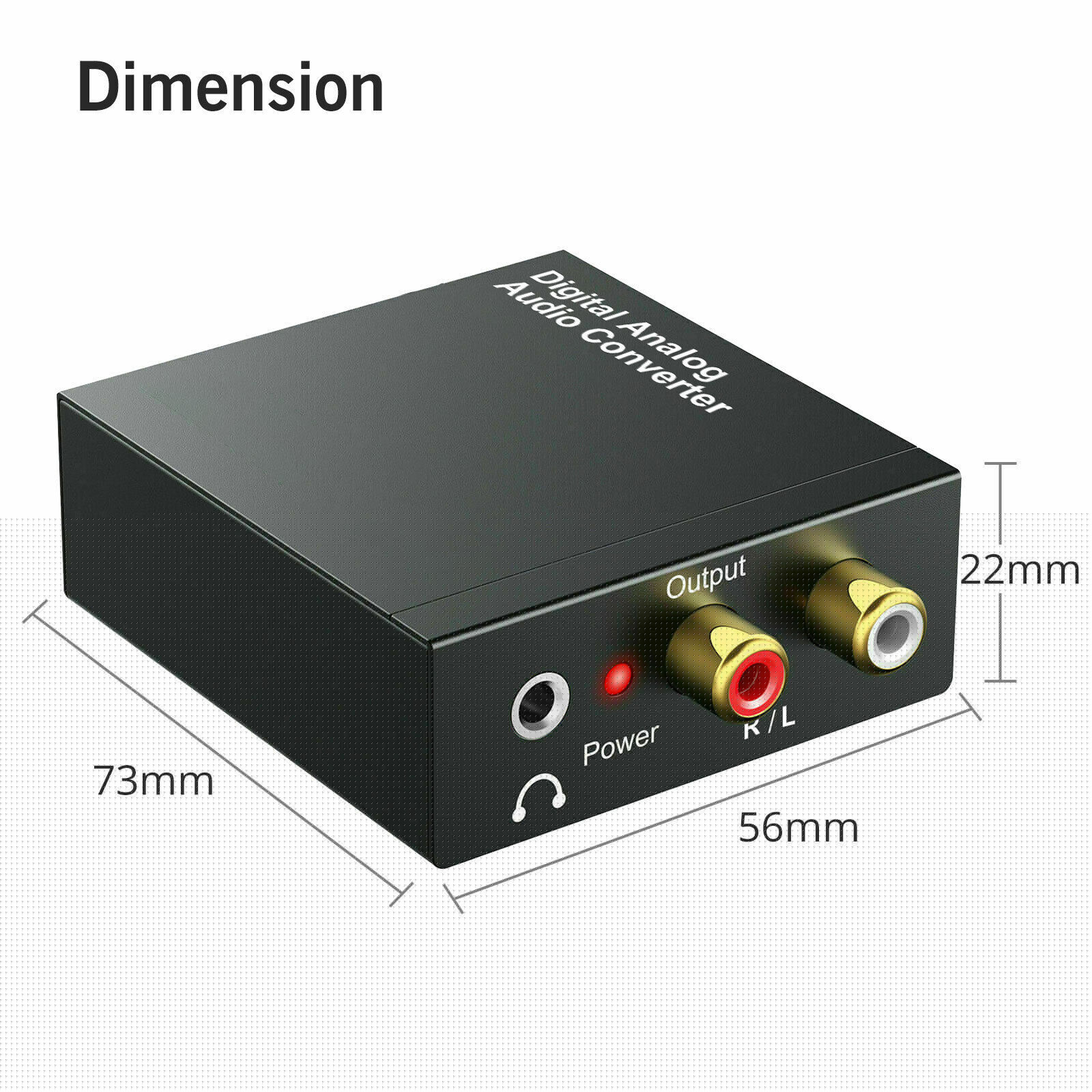 thumbnail image 5 of Optical Coaxial Toslink Digital to Analog Audio Converter Adapter RCA 3.5mm L/R, 5 of 8