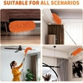 thumbnail image 4 of Cobweb Duster with Extension Pole,Cleaner Outdoor 110" Telescoping Extended Sspider Brush, Dusting Kit,Long Handle Reach for High Ceilings and Fans,Microfiber Webster Remover Tools Feather Dusters, 4 of 5