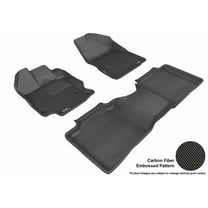 3D MAXpider 2012 Fits Toyota Venza 1st Row 2nd Row Kagu Carbon Fiber Embossed Pattern Black Floor Mat L1TY13301509