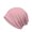 Pink, variant on Unisex Men Women Cotton Solid Plaid Stretch Beanie Hat Elastic Baggy Slouchy Cap