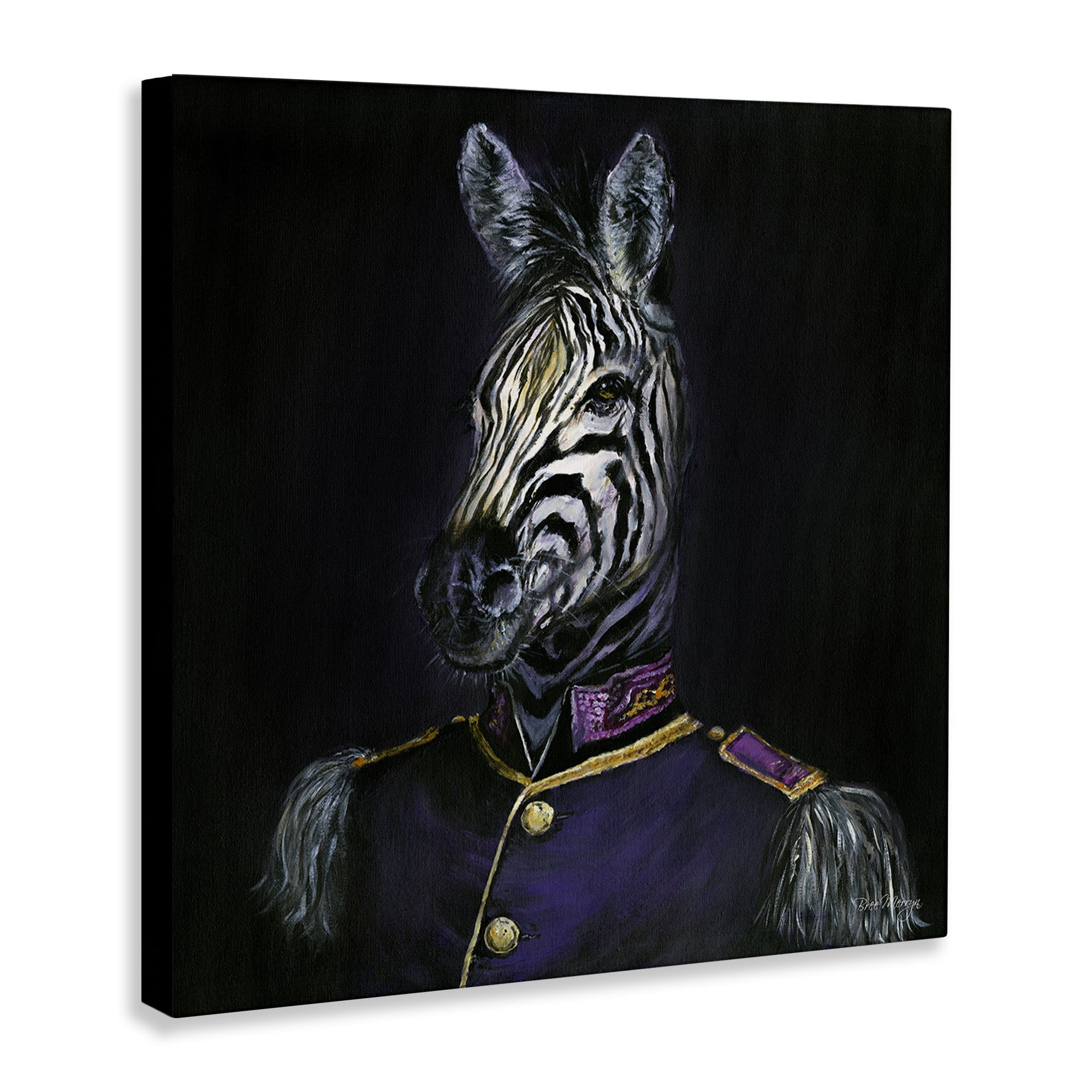 Stupell Industries Historical Coat Zebra Novelty & Humor Painting Wrapped Canvas Art Print Wall Art, 36 x 36